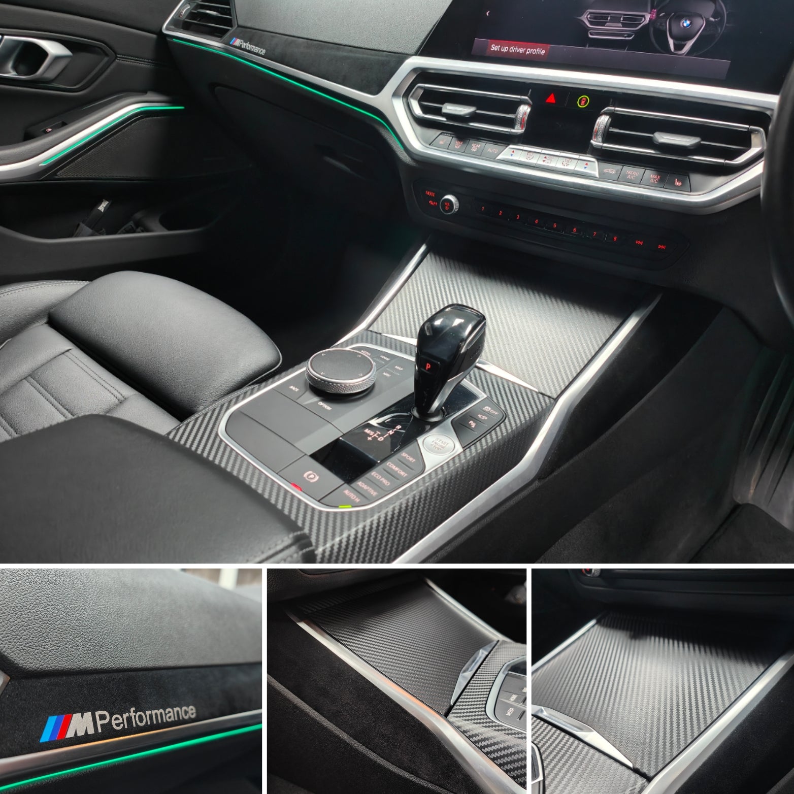 WRAPPING SERVICE - BMW G20 G21 INTERIOR TRIM SET - PERFORMANCE 3D CARBON / ALCANTARA